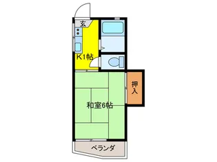 中山グリ-ンハイツ【2階】の間取り