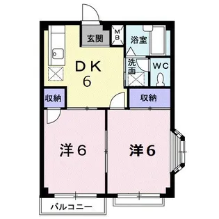 エルディム岡崎【1階】の間取り