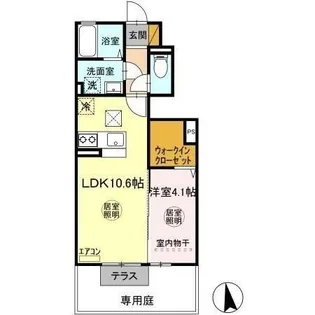 mille graine B【1階】の間取り