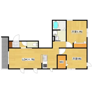 ベルフルール三上【4階】の間取り