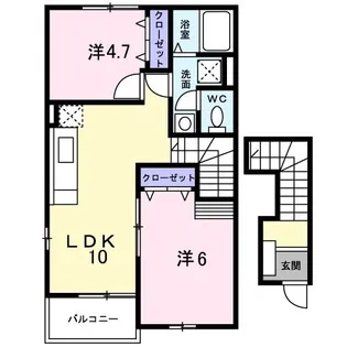 メゾン・ド・ソレイユC【2階】の間取り