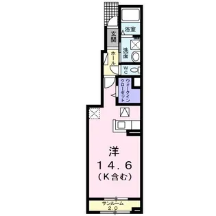 カーサ ケイ ファイブ【1階】の間取り