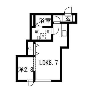 メリディアン白鳥【2階】の間取り