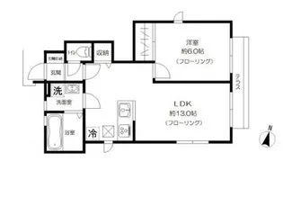 エルマーナ雑司が谷【1階】の間取り