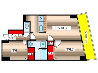 ベルヴィータ小岩【2階】の間取り
