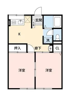 シティハイムアンシャンテC【2階】の間取り