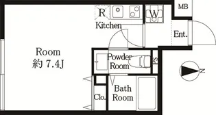 グランドソレイユ戸越【1階】の間取り