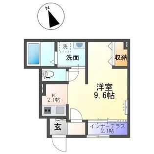 ヌックレジデンス【1階】の間取り