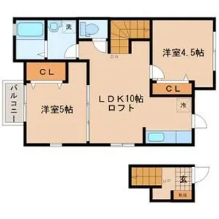 カーサフォレスタEast【2階】の間取り