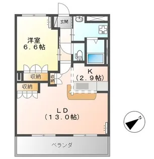 CALM PLACE【カームプレイス】【1階】の間取り