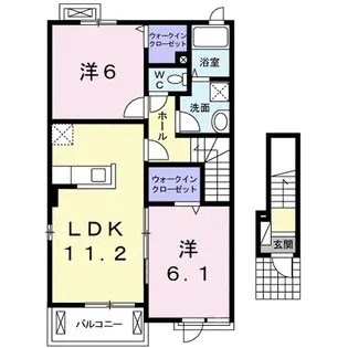 コートカルム B【2階】の間取り