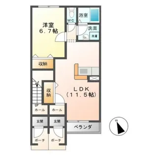 サンクレア【1階】の間取り
