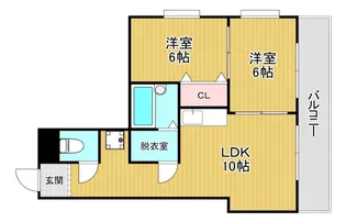 エクレーヌ橋本【3階】の間取り