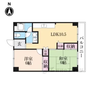 ハイツ八興【4階】の間取り