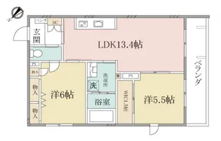 (シニア限定)ヘーベルヴィレッジ西立川~シャドウグリーン~【1階】の間取り