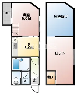 グリーングラス城栄【1階】の間取り