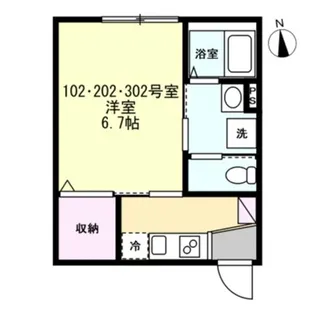 ベイルーム相模原ファイン【1階】の間取り
