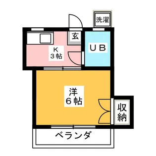 進栄ハイツ【1階】の間取り