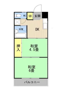 松原ハイツ【2階】の間取り
