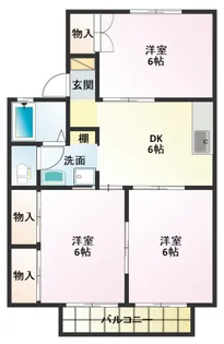 セジュール高井B【2階】の間取り