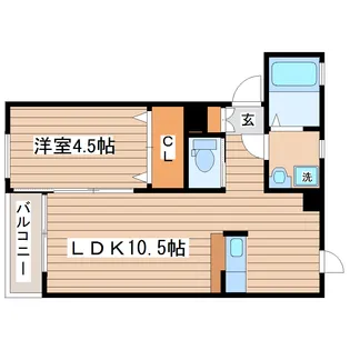 ラ・グラシューズ【2階】の間取り