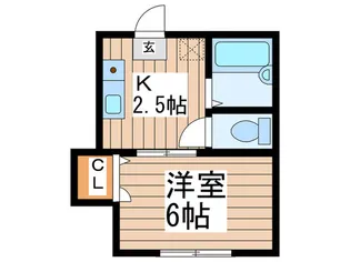 第10高久ハイツ【1階】の間取り