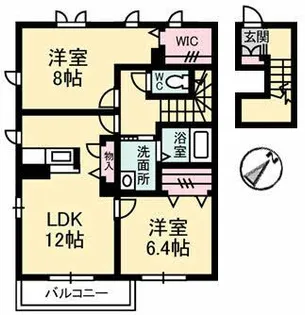 シャーメゾン ラフィーネ C棟【2階】の間取り