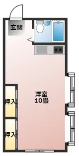 御領ハイツ【1階】の間取り