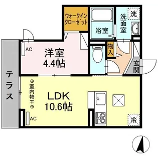 ベルジョルネ【1階】の間取り