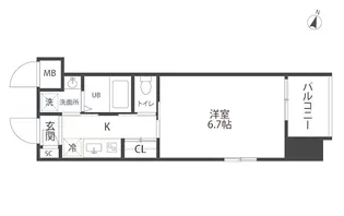アミュゼ城野【6階】の間取り