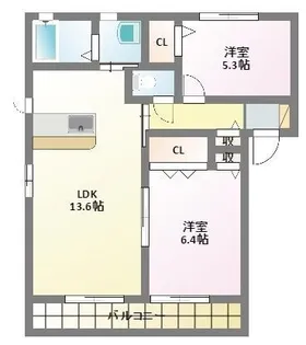 スカイアベニュー【2階】の間取り