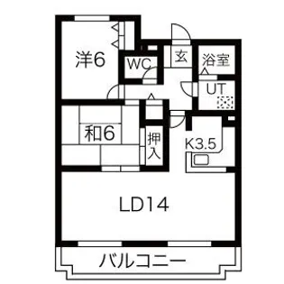 ハピネス八光【2階】の間取り