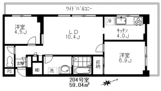 千駄ヶ谷第二スカイハイツ【2階】の間取り