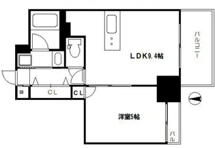 Wave on Horie Tower【8階】の間取り