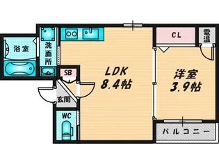 F asecia Dione【1階】の間取り