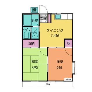 OAK TERRACE A棟【1階】の間取り