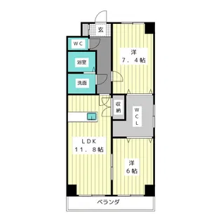 グラース社ケ丘【2階】の間取り