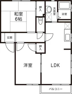 BONハイツ’93A棟【2階】の間取り