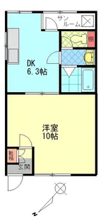 サングレイスえのくまB棟【1階】の間取り