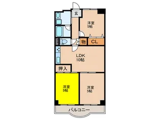 サンハイム第3中津【6階】の間取り