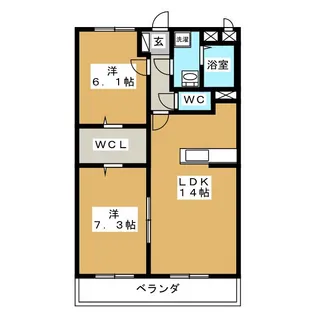 Casa Felice(カーサフェリーチェ)【1階】の間取り