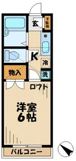 ヴェルディ堀之内【2階】の間取り