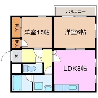 アーバンポイント鳴海【4階】の間取り