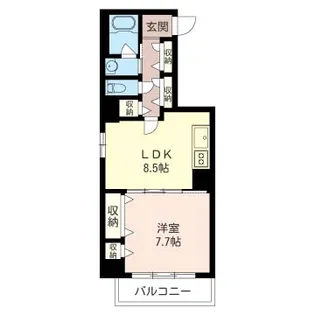 ブラウンエイト喜風【6階】の間取り