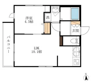 リベルテ新川崎【2階】の間取り