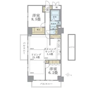 Brillia ist 東雲キャナルコート【14階】の間取り