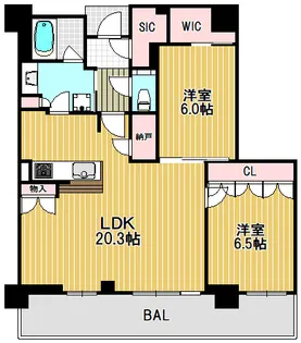 グランドメゾン新梅田タワー【21階】の間取り