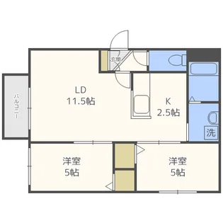 インテリオーレヴェルデ【4階】の間取り