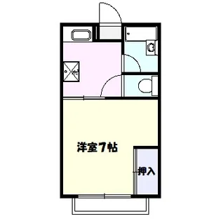 ハイツ越水【2階】の間取り