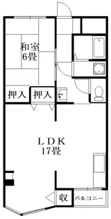渭東ハイツ【3階】の間取り